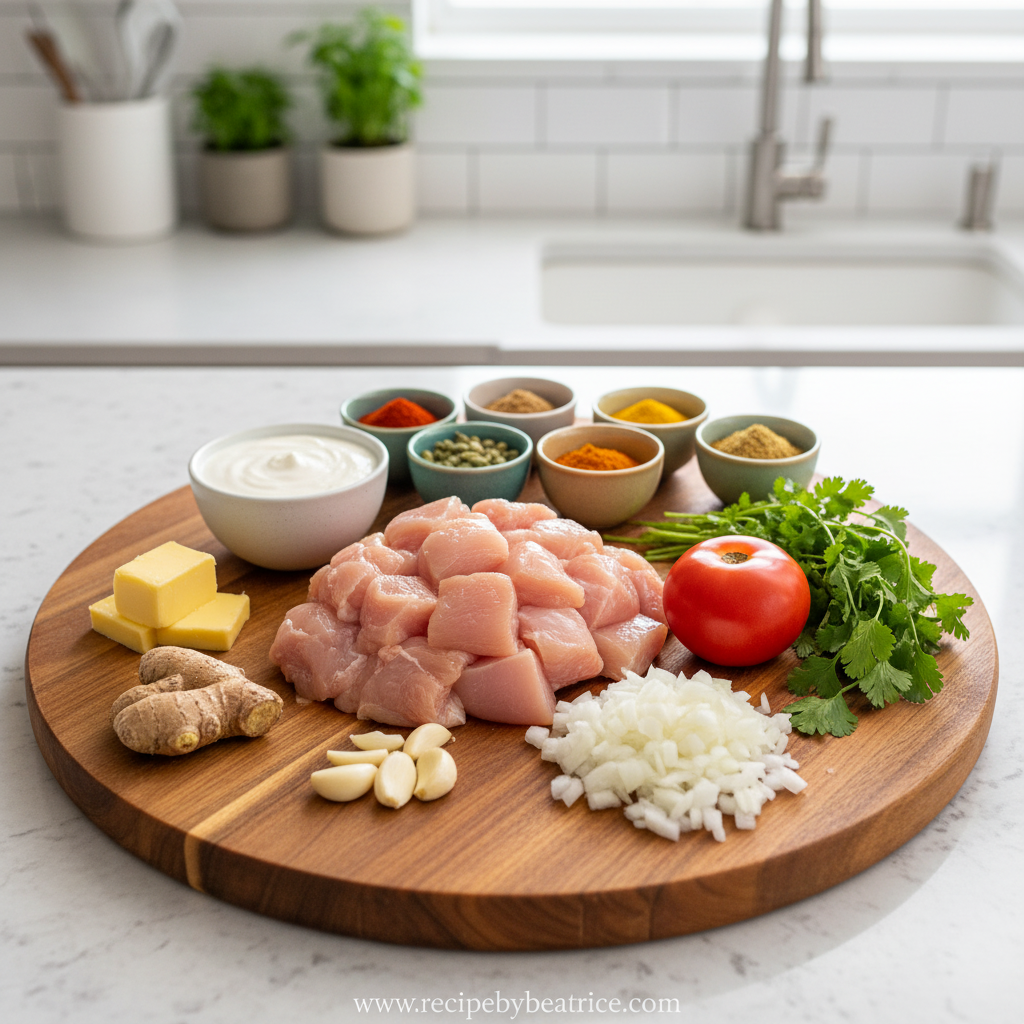 Ingredients for Texas Roadhouse copycat butter chicken skillet recipe