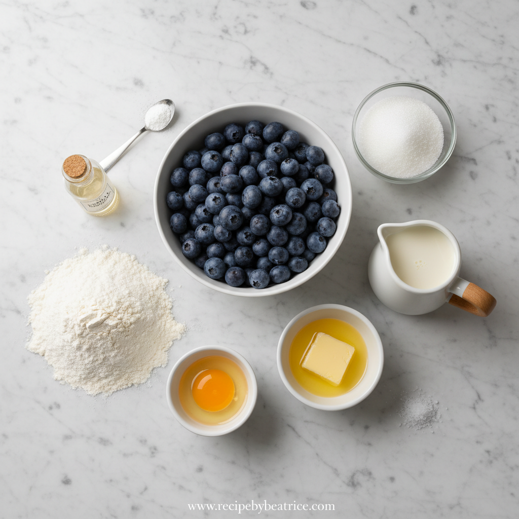 Blueberry Muffin Ingredients