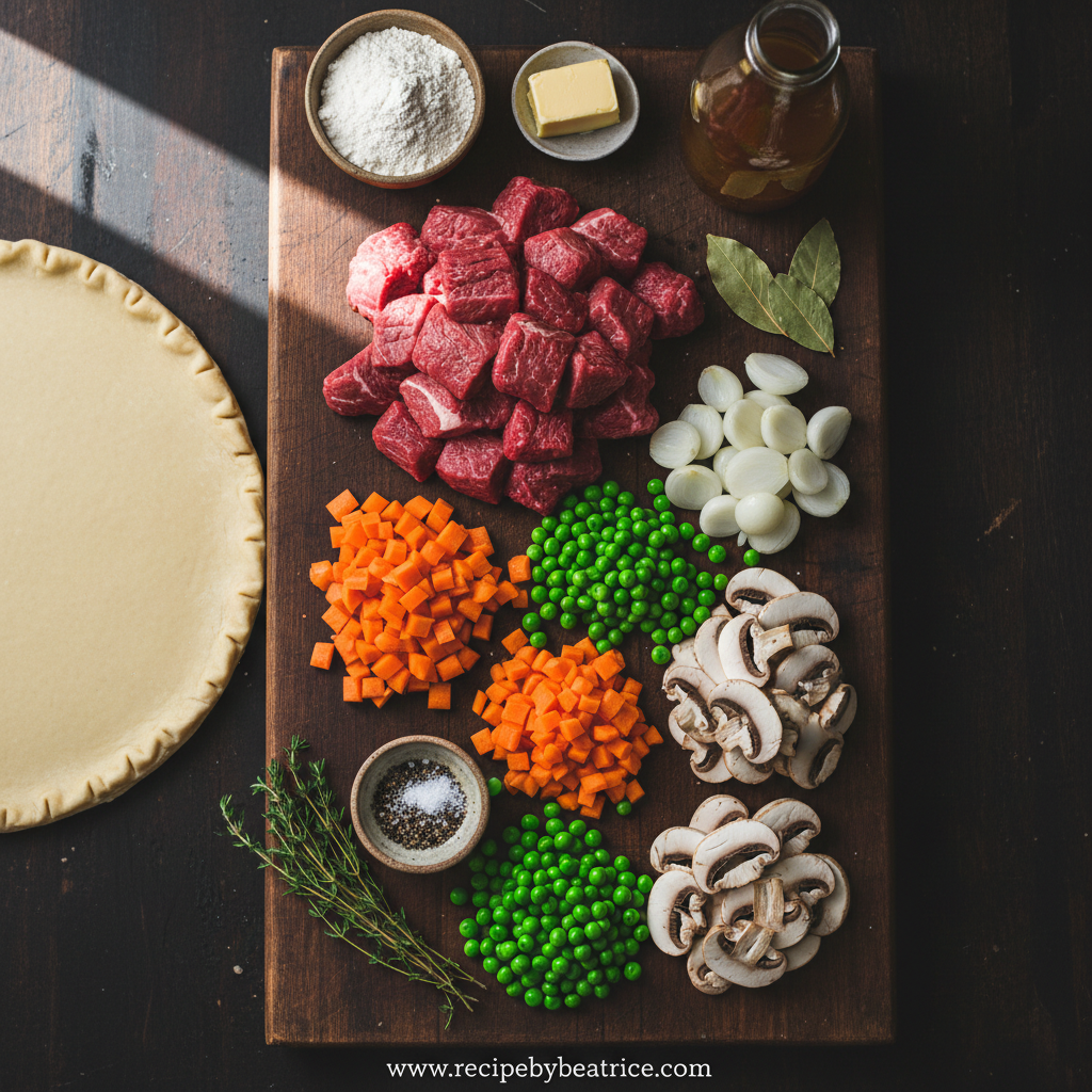 Ingredients for Classic Beef Pot Pie