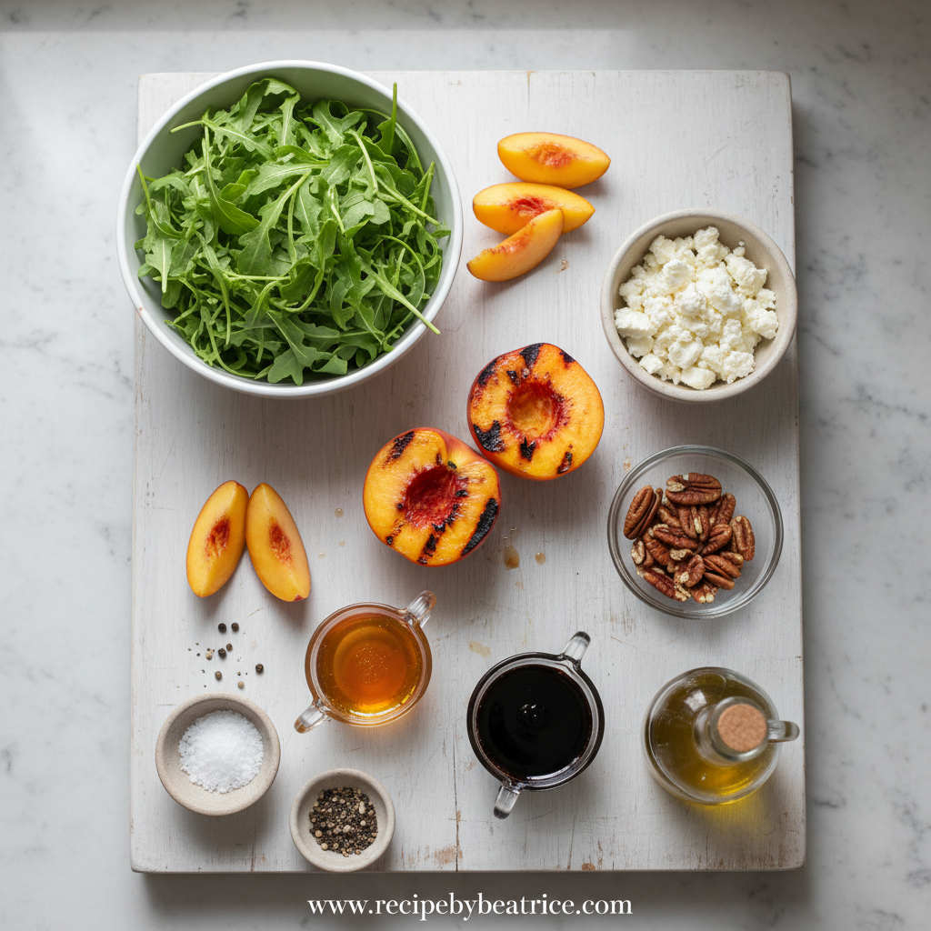 Ingredients for Grilled Peach Salad