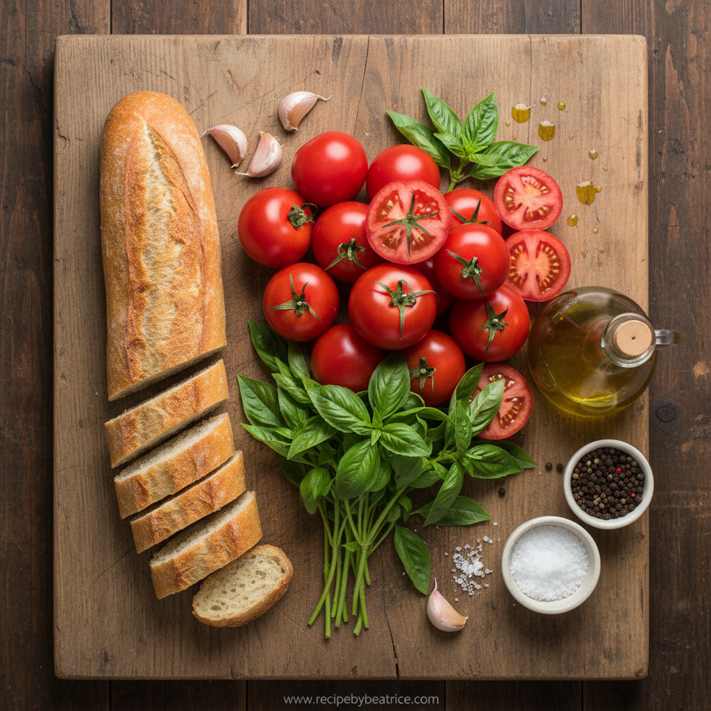 Ingredients for Rustic Italian Bruschetta