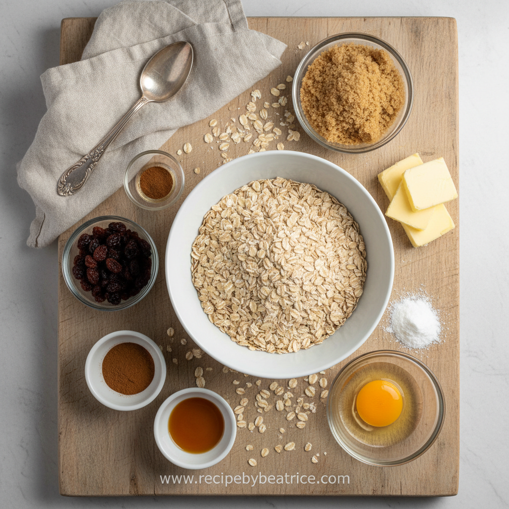 Oatmeal Cookies Ingredients