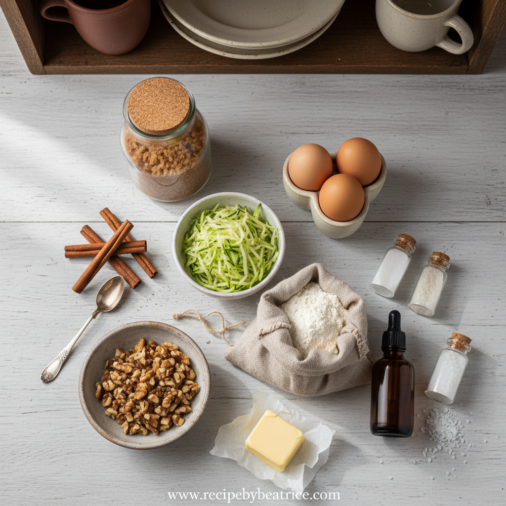 Zucchini Bread Ingredients