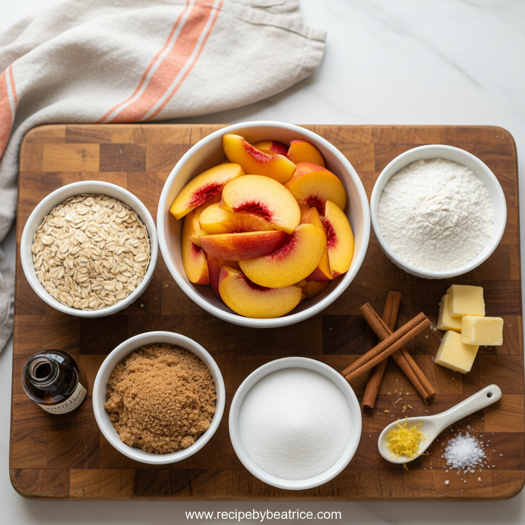 Ingredients for Peach Cobbler